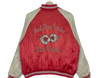 90s Houston Sukajan Japan Souvenir Jacket Dragon Embroidery - Etsy