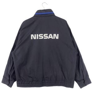 Vintage Nissan Racing Technical Team Bomber Jacket Zipper Big Logo Crew Racing Team Jacket Size Large