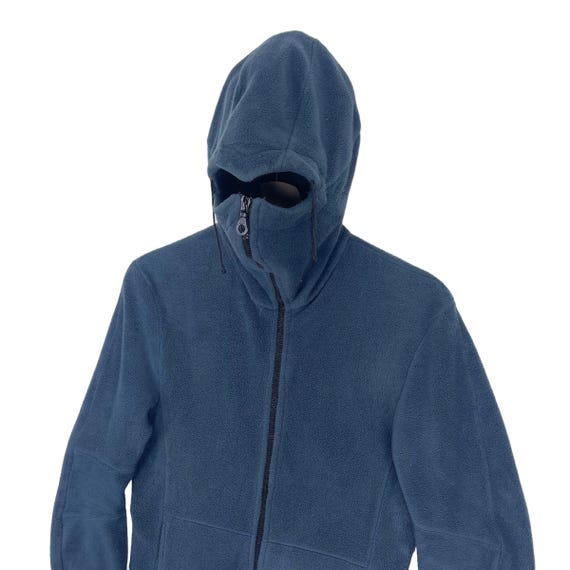 ジャケット WOOALONG Damage knit hood zipup BLUE Common Hype Zip-Up Blue