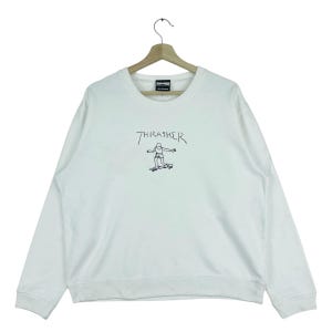 Vintage Thrasher Sweatshirt Big Logo Mark Gonzales Pullover Jumper Size Medium Made In Japan