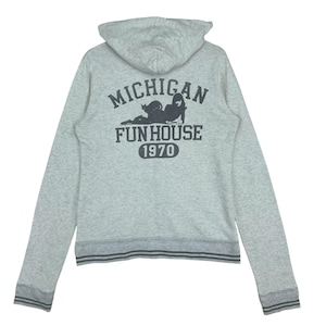 Vintage Hysteric Glamour Sweatshirt Hoodie Zip Up Big Logo Hysteric Michigan FunHouse Sweater Size Medium Made In Japan