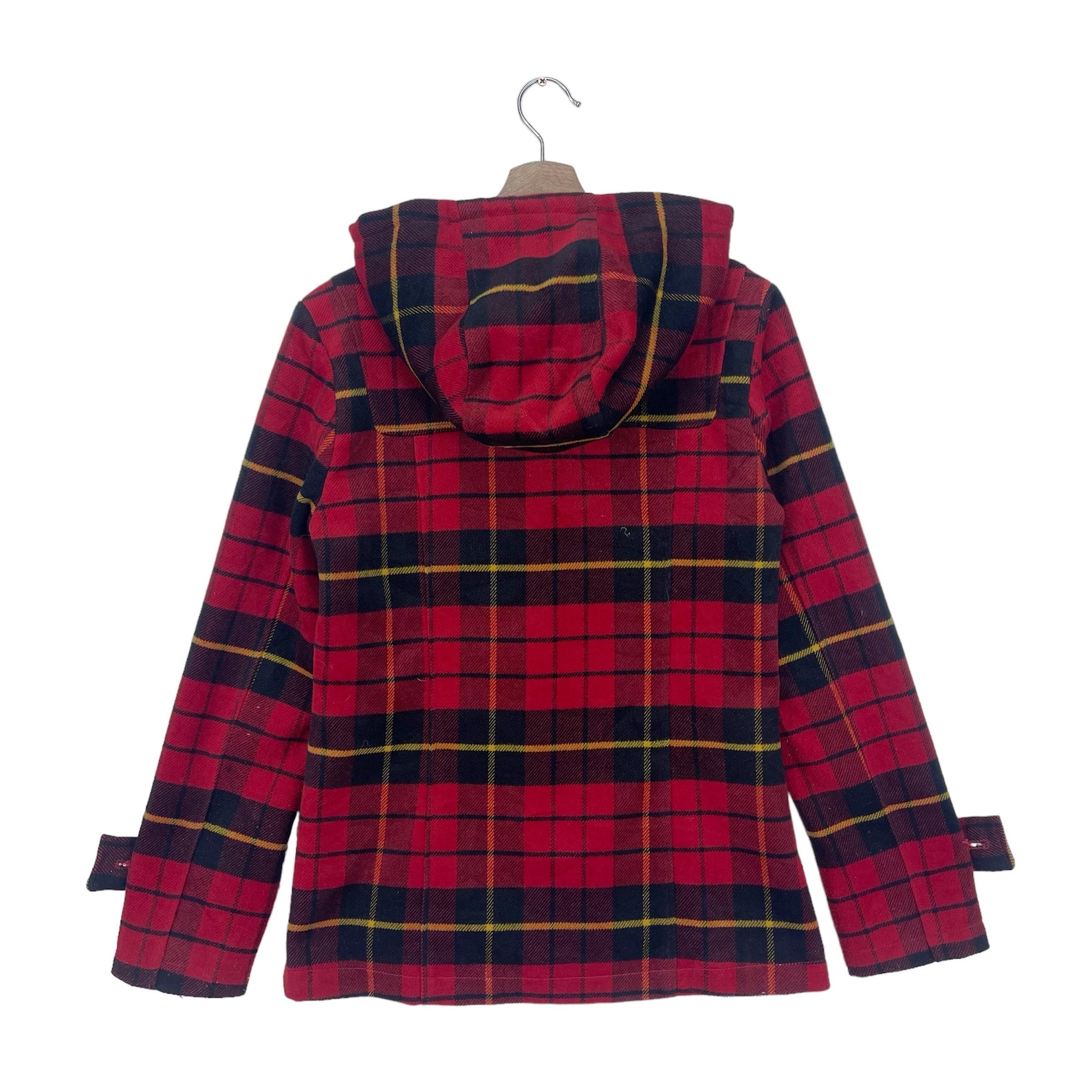 Vintage Pimpsons Duffle Coat Tartan Hoodie Toggle Button Duffle Wool ...