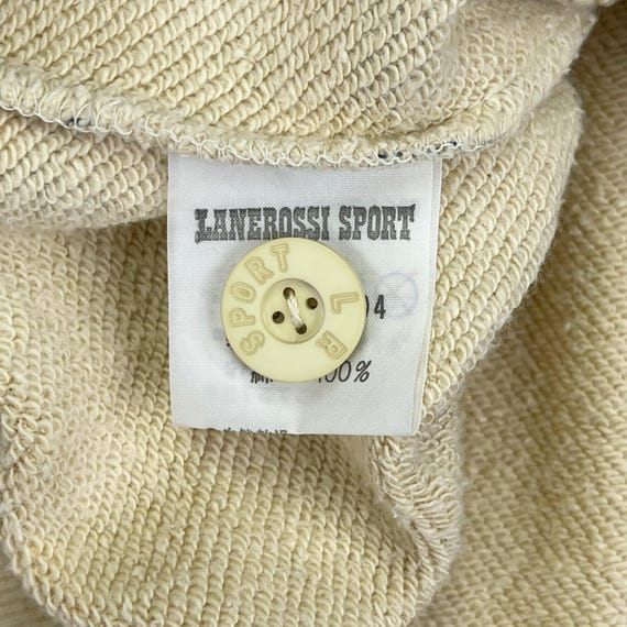 Vintage Lanerossi Sport Cardigan Button Art Paris Logo Cardigan 
