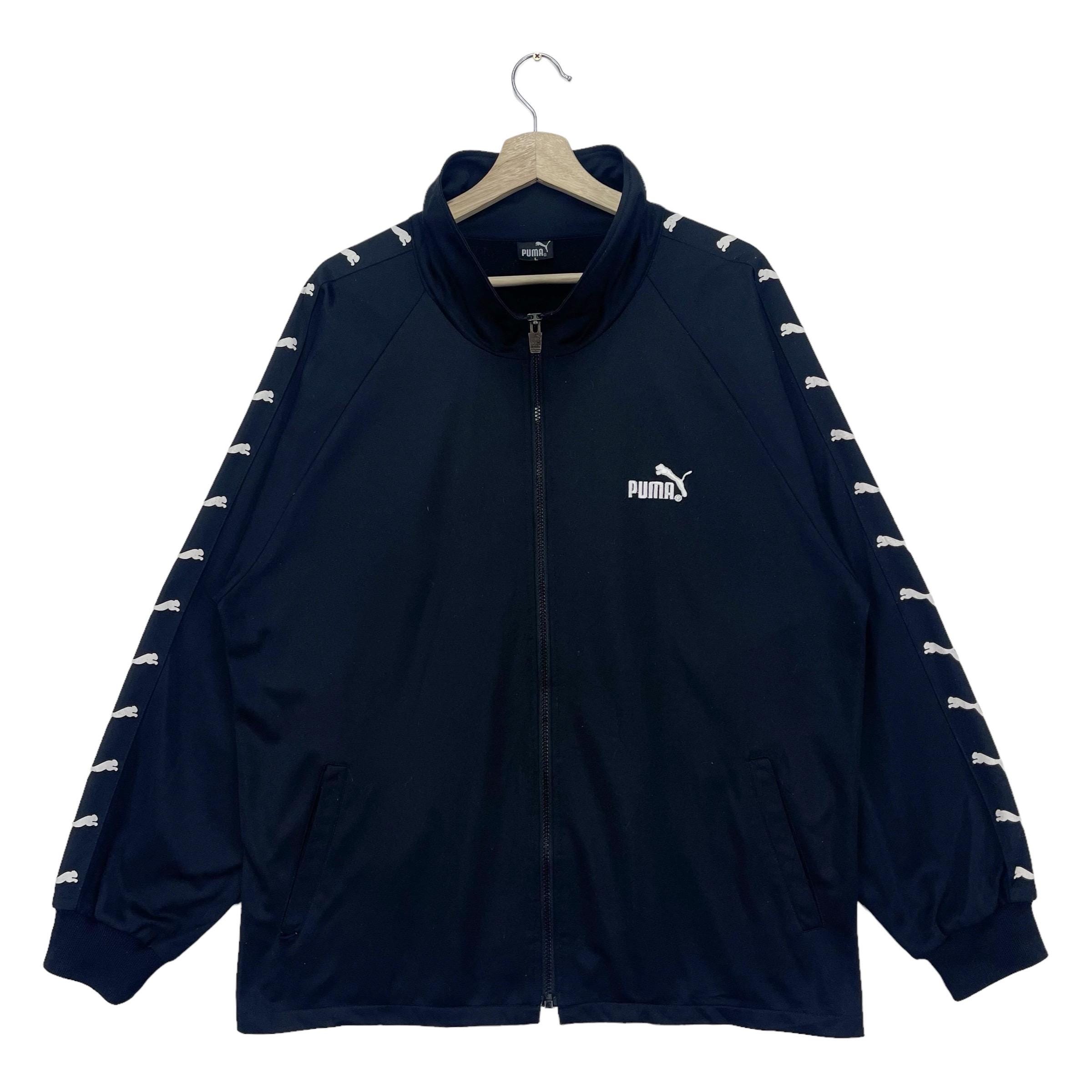 大特価放出！ Vintage Puma Track Top Jacket Zipper Big Logo Side Tape トップス