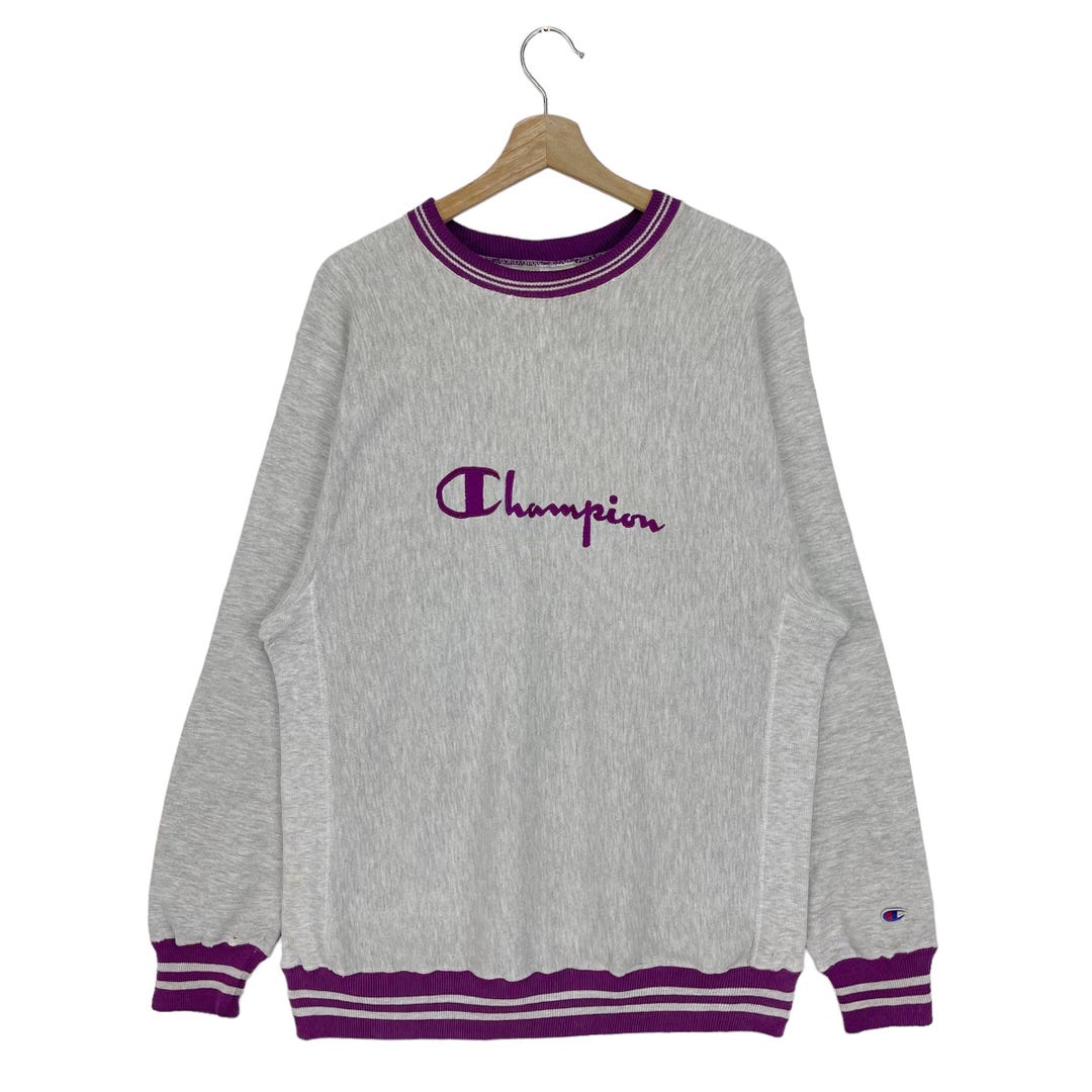 Vintage 90's Champion Reverse Weave Sweatshirt Embroidered Big