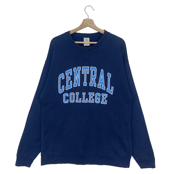 Vintage 90's Central College Sweatshirt Big Logo Pullover Jumper - Main Image
