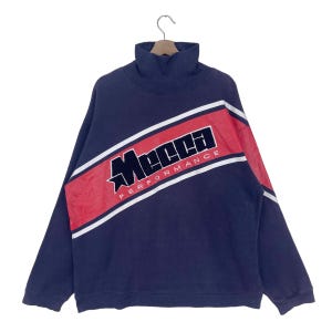 Vintage 90’s Mecca Performance Sweatshirt Big Logo Gym And Fitness Sweatshirt Size X-Large