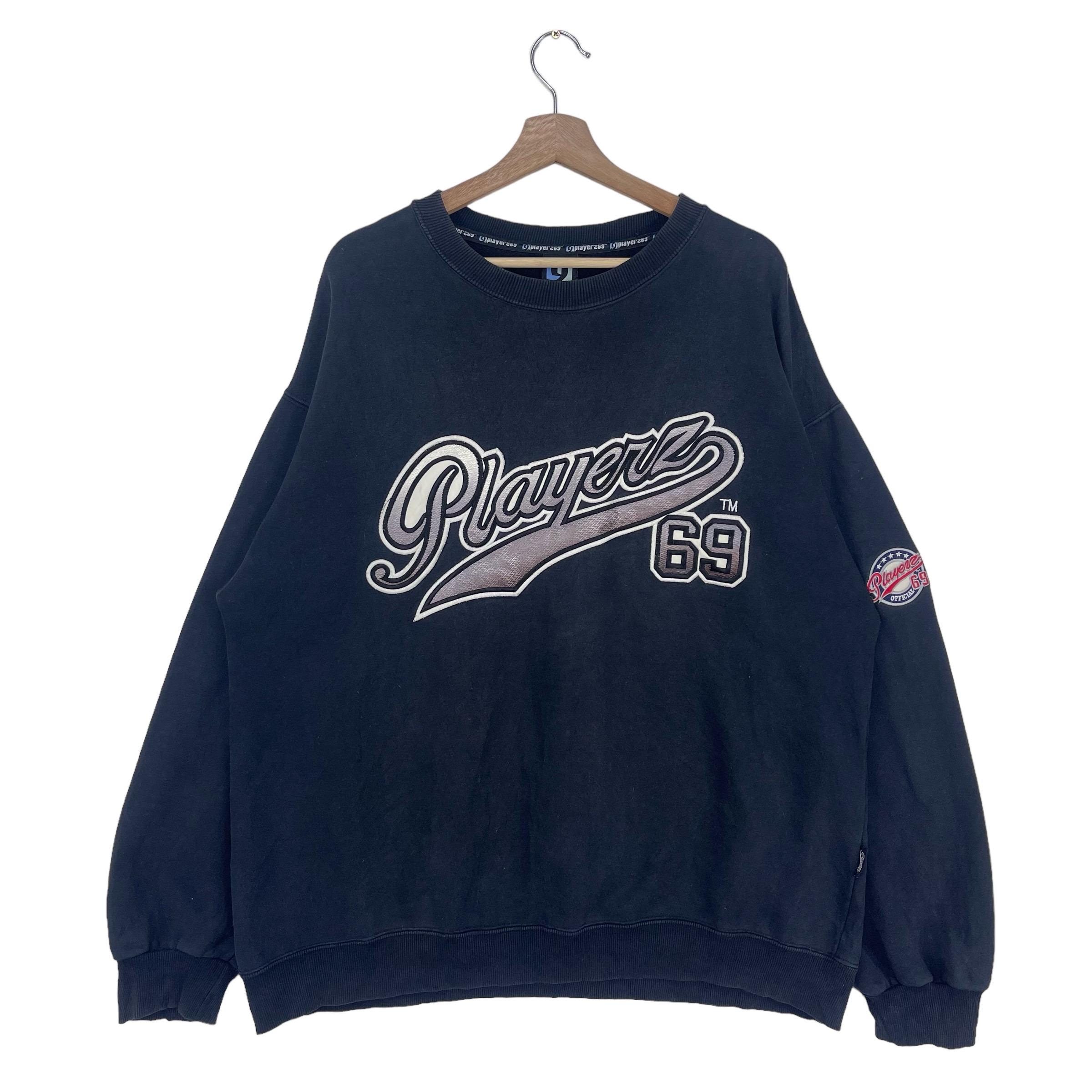 Vintage Players 69 Sweatshirt Embroidered Big Logo Hip Hop
