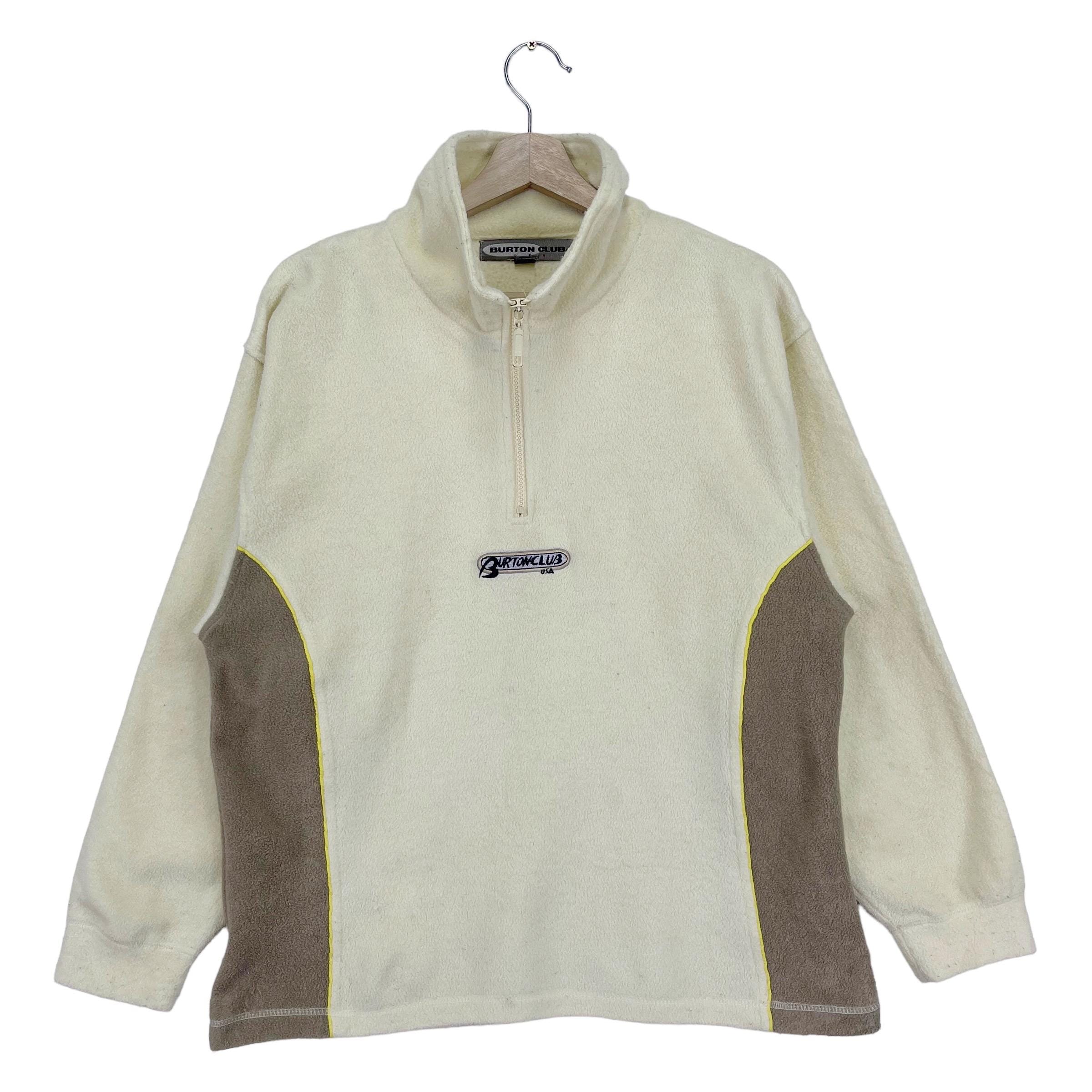 Vintage 90's Burton Fleece Half Zipper Embroidered Logo Pullover