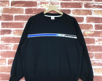 Vintage New Balance Sweatshirt Crewneck Embroidered Swoosh Big Logo Jumper Pullover Sweatshirt Size Medium