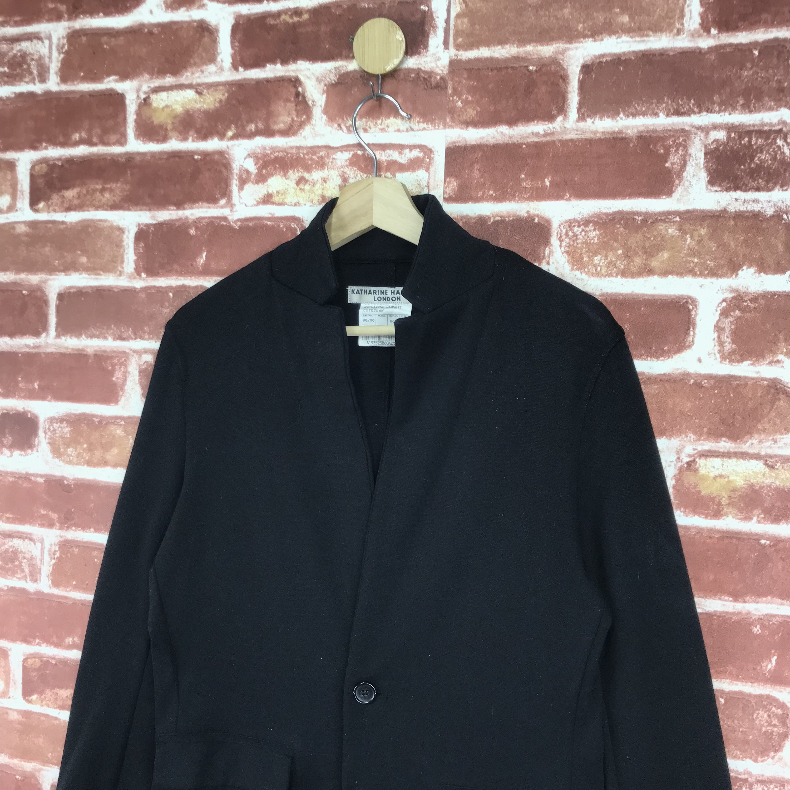 Vintage 90's Katharine Hamnett London Cotton Long Jacket Button