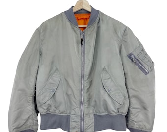 Chaqueta bomber Alpha Ma1 Fying vintage de los años 80, estilo militar, de la Fuerza Aérea, talla M, fabricada en EE. UU.