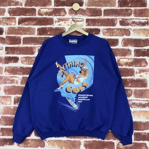 Vintage Staten Island Academy Sweatshirt Crewneck Big Logo Academy College Jumper Pullover Sweatshirt Size Medium