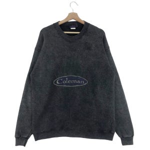 Vintage 90’s Coleman Sweatshirt Big Logo Outdoor Gear Pullover Jumper Stonewash Colour Sweatshirt Size Medium Made In USA