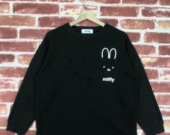 Vintage Miffy Rabbit Sweatshirt Crewneck Character Cartoon Cute Rabbit Book Pullover Jumper Size Medium