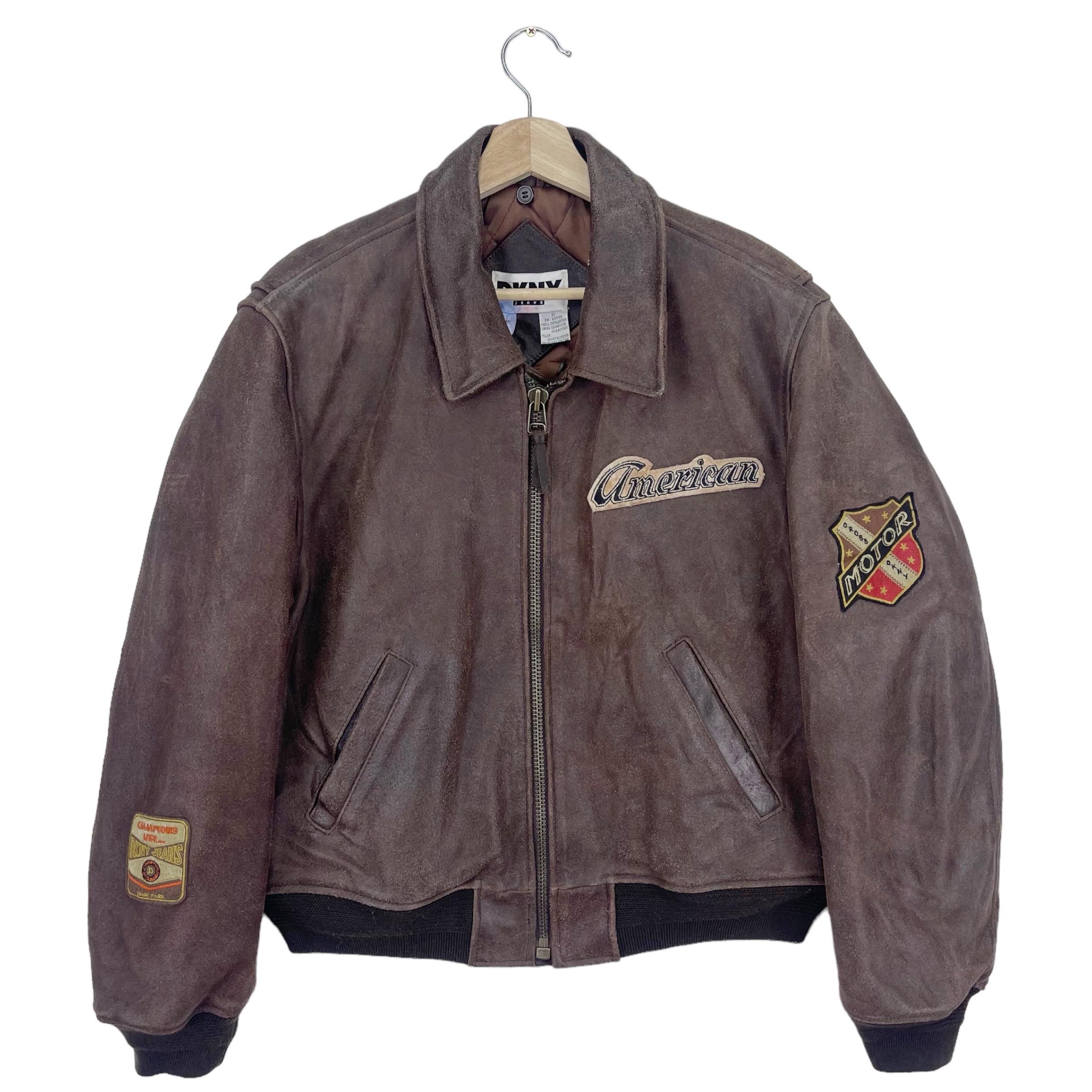 Dkny leather jacket - Etsy Polska Dkny leather jacket - Etsy Polska