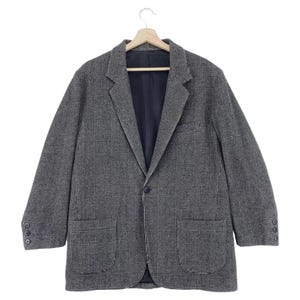 Kurtka vintage Yohji Yamamoto w kratkę Y&#39;s Blazer z jednym guzikiem, rozmiar M, wyprodukowano w Japonii