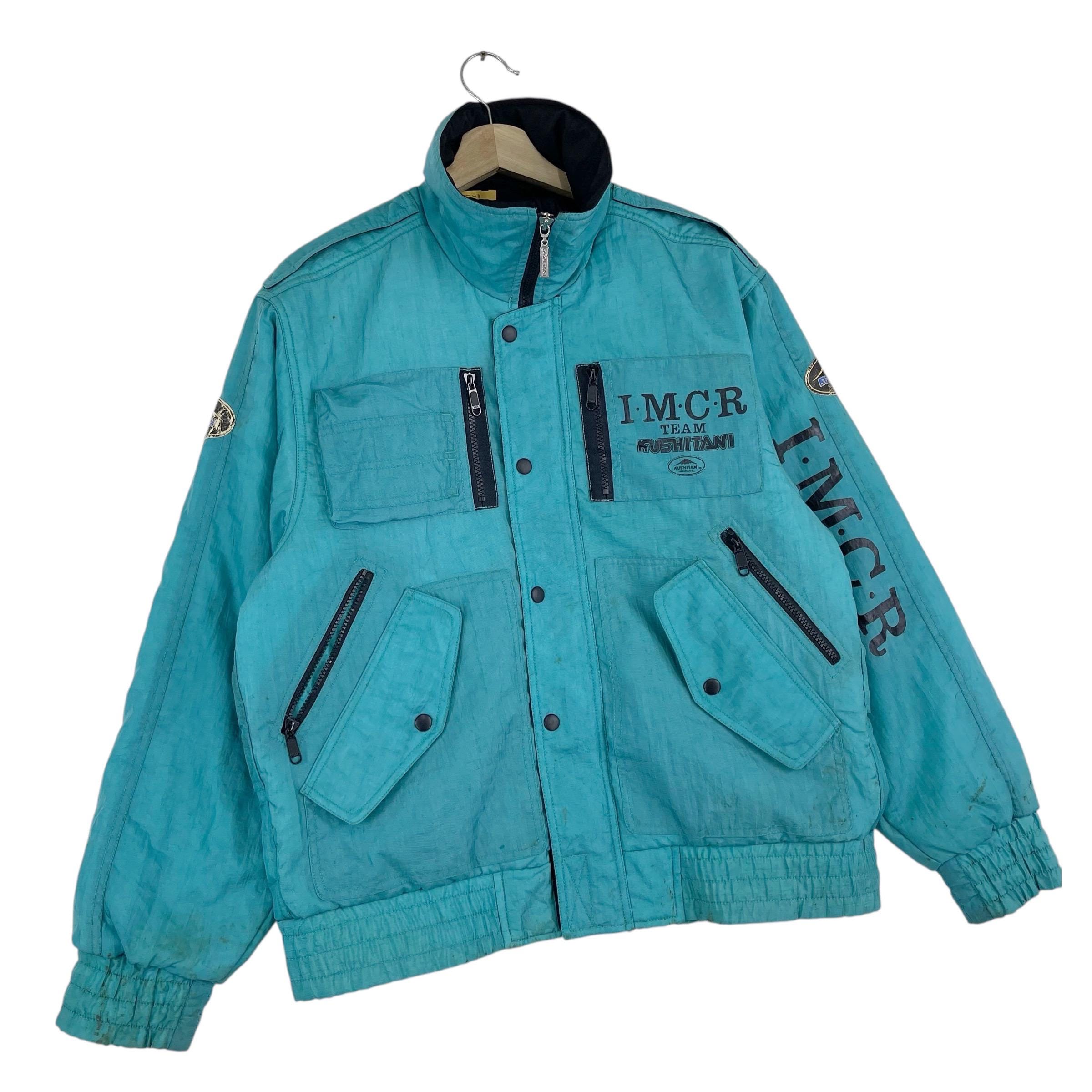 KUSHITANI ヴィンテージ 90s レーシング ジャケット ブルー Vintage 1990 Kushitani IMCR Racing Team Jacket Big Logo Team