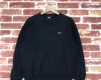 Vintage Nike Sweatshirt Crewneck Embroidered Swoosh Logo Jumper Pullover Sweatshirt Size Medium