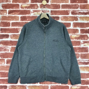 Vintage Kansai Yamamoto Sweater Zipper Japanese Fashion Designer Embroidered Logo Sweater Size Medium