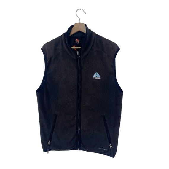 超美品！dead stock NIKE acg vest Vintage 90's Nike ACG Vest Fleece Zipper Embroidered Swoosh