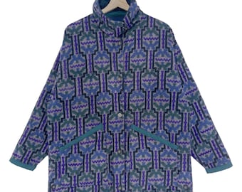 ジャケット・アウター PATAGONIA REVERSIBLE GLISSADE MARI 1995 Vintage 1995 Patagonia Reversible Glissade Fleece Jacket Zipper