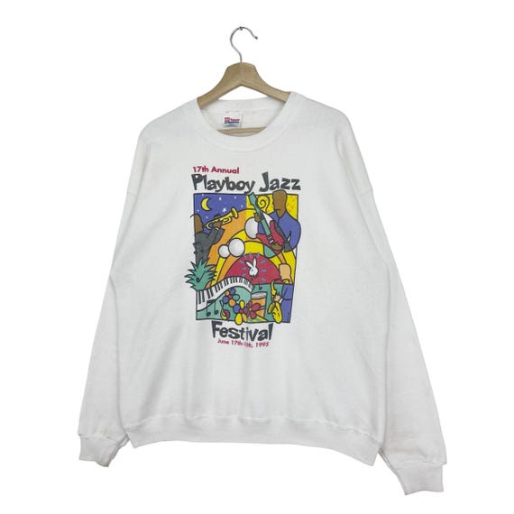Vintage 1995 Playboy Jazz Sweatshirt Crewneck Jazz Festival