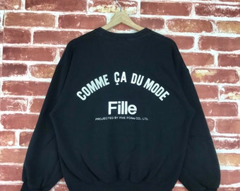 Rare! Comme Ca Walk Striped Black and Grey Vintage 90s Japanese