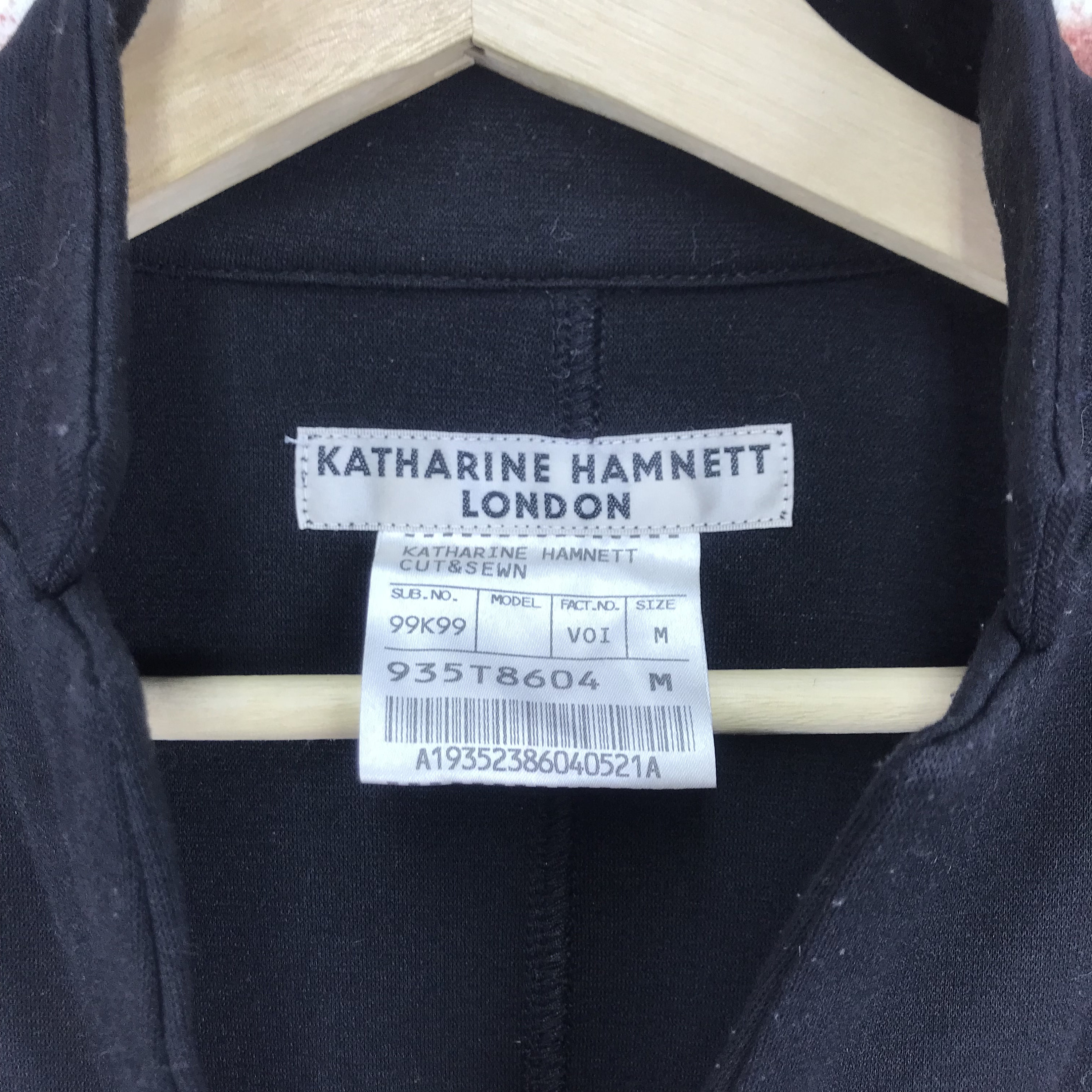 Vintage 90's Katharine Hamnett London Cotton Long Jacket Button