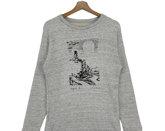 Vintage Agnes B Paris Sweatshirt Crewneck Big Print Logo Pullover Jumper Sweatshirt Size Small