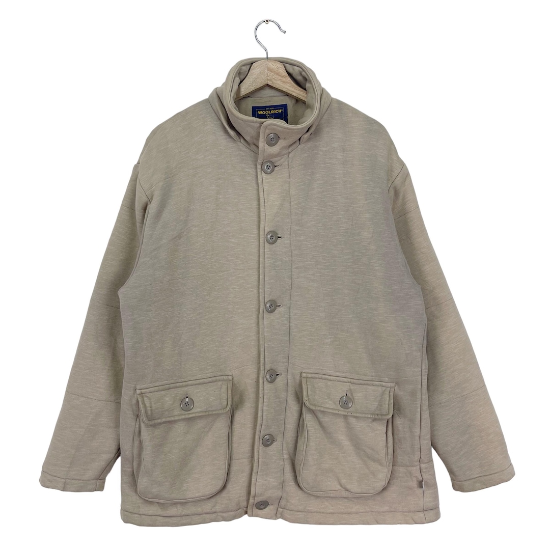 Vintage Woolrich Jacket Button Cream Cotton Tyrolean Jacket Size