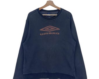 Felpa vintage Umbro girocollo classica con grande logo, taglia media