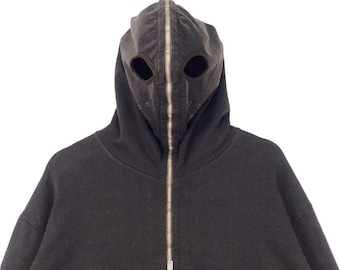 RARE A/W1997 World Wide Web Masked/Alien Hoodie Massimo Osti/Stone Island/Cp Company High Fashion Designer Size Large Made In ITALY