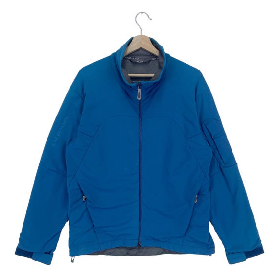 Vintage Salomon Soft She'll Jacket Zipper Outdoorsman Blue Jacket