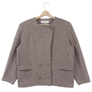 Vintage Christian Dior Cropped Jacket Double Breasted High Fashion Wool Women Jacket Size Medium