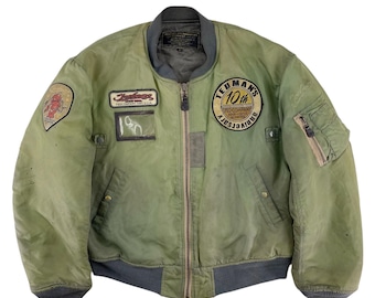 90s USAF Us Air Force Bomber Flight Jacket Type MA-1