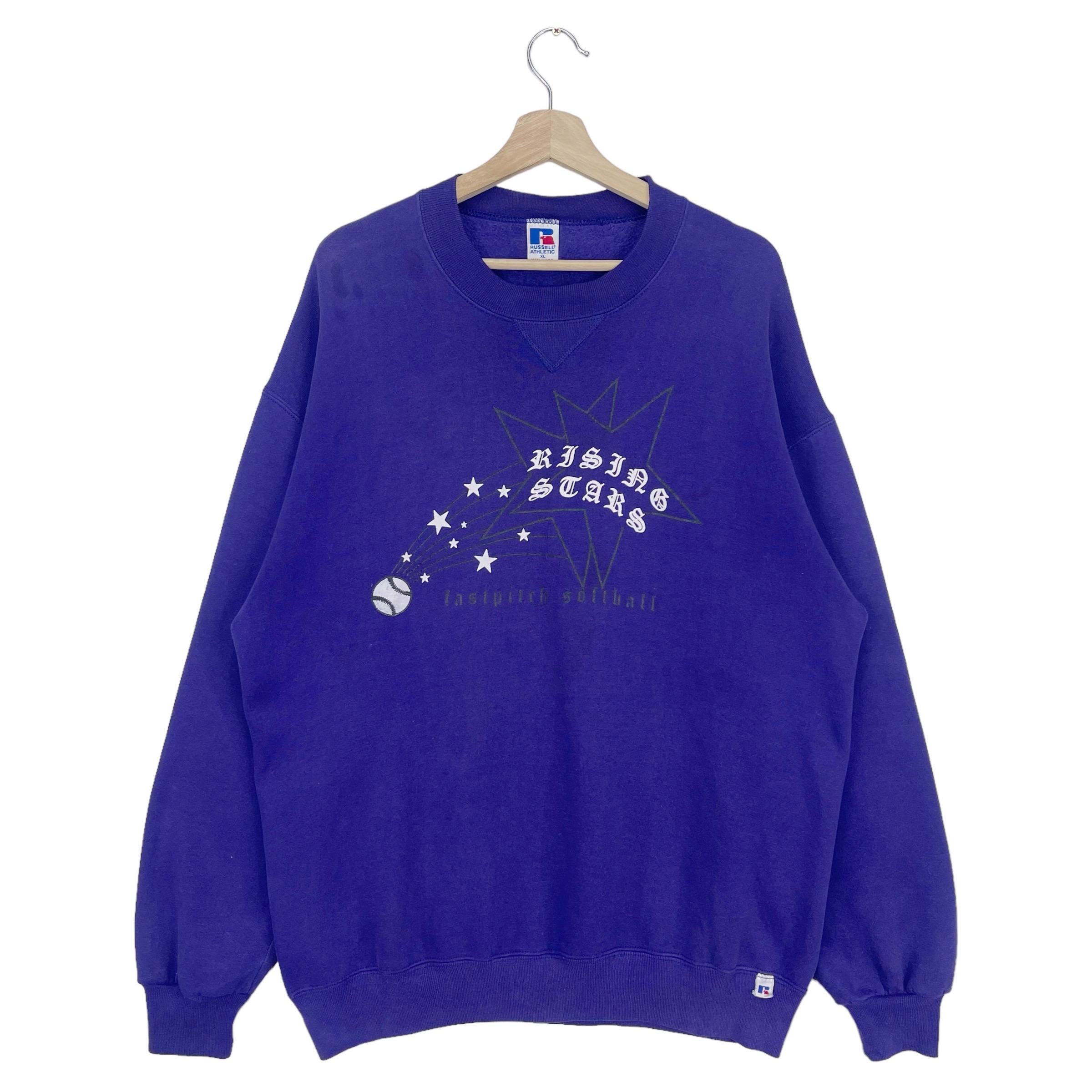 Vintage 90’s Rising Star Softball Sweatshirt Big Logo Team Lastpitch Softball Jumper Pullover Sweatshirt Size Large Made In USA
