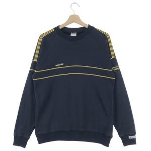 Vintage Adidas Sweatshirt Embroidered Logo Stripes Bio Fix Pullover Jumper Sweatshirt Size Medium