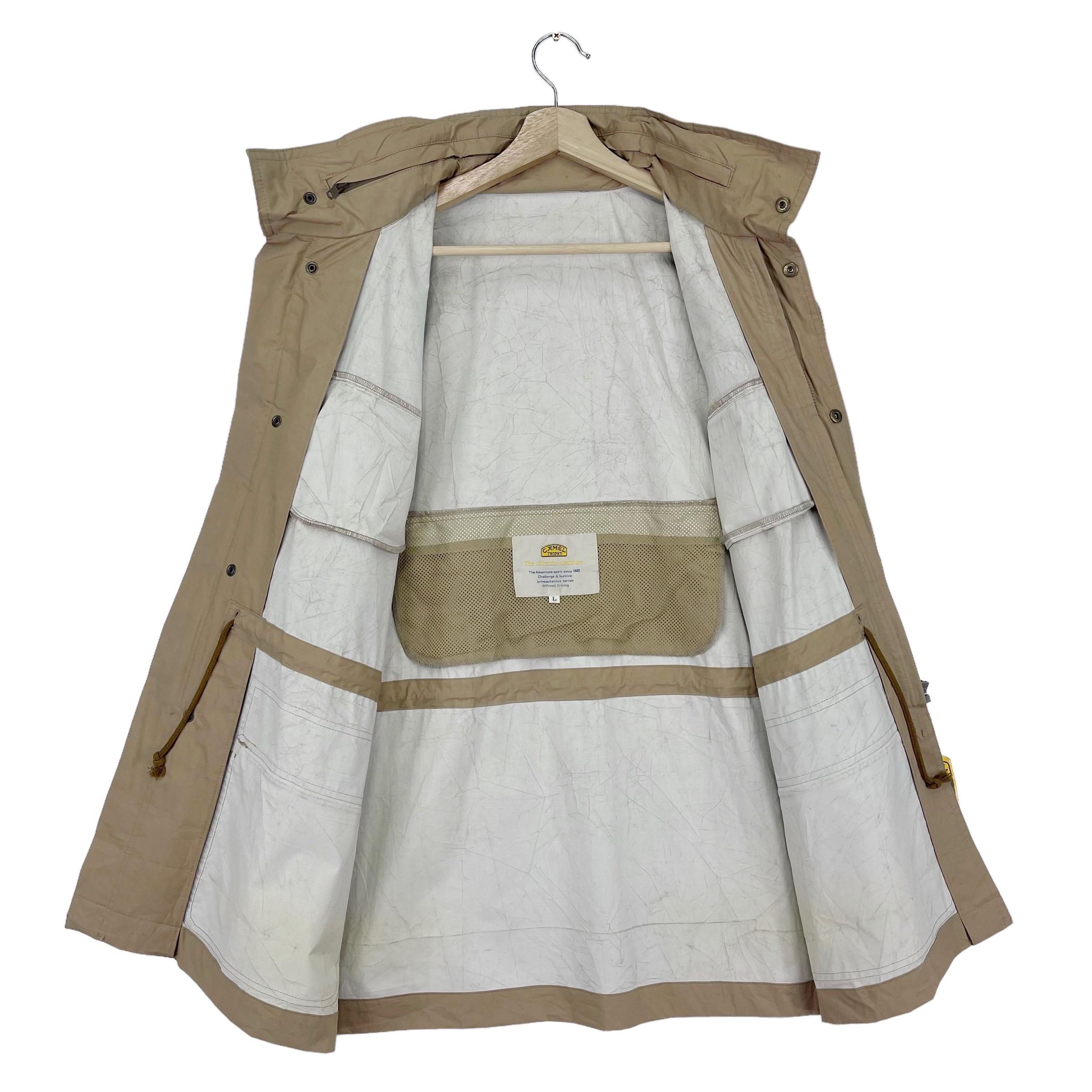 Vintage Camel Trophy Jacket Hoodie Zipper/button Brown Jacket Size