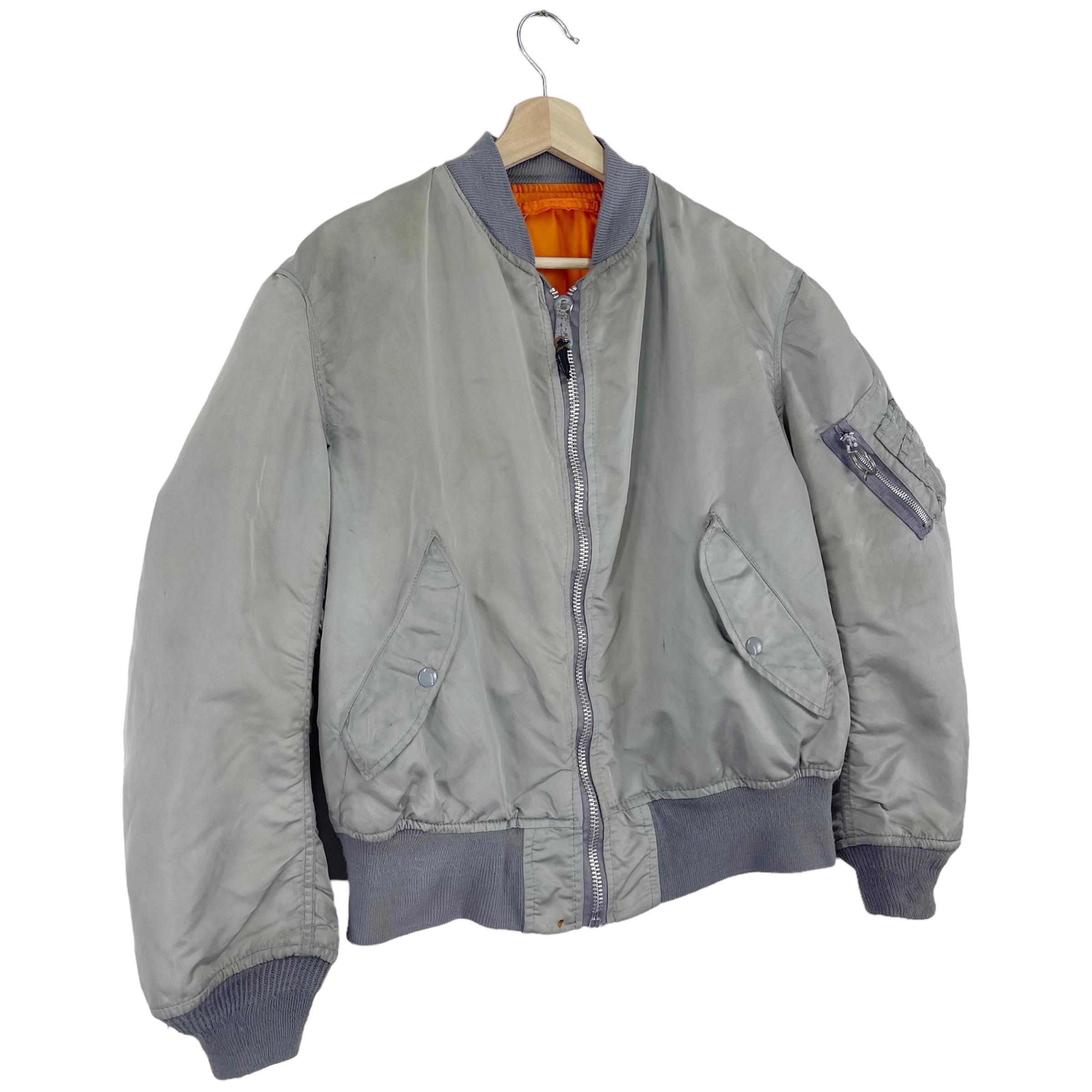 Vintage 80's Alpha Ma1 Fying Bomber Jacket Army/flying/military