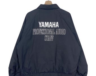 Vintage Yamaha Racing Bomber Jacket Zipper Big Logo Team Yamaha