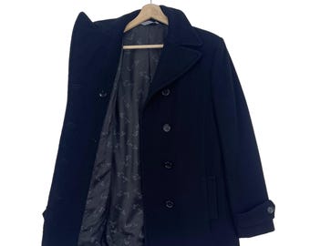 Vintage 90's Christian Dior Wool Blazer Button Checked CD Jacket