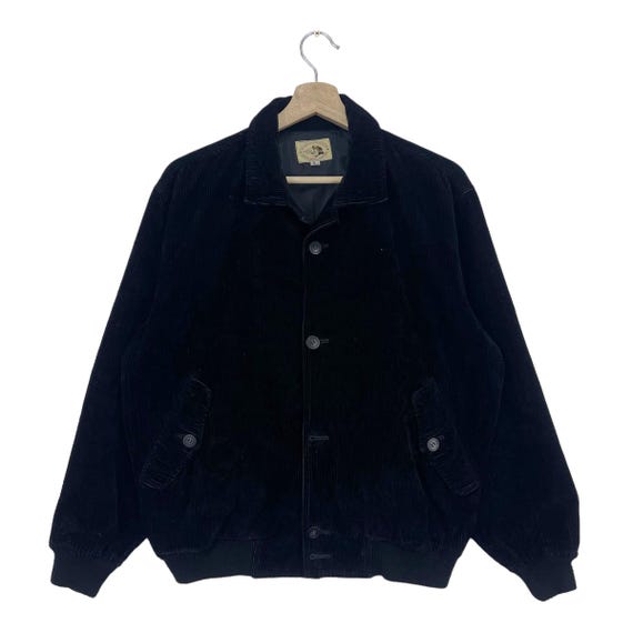 【楽ギフ_のし宛書】 Vintage 80's Johnbull Corduroy Bomber Jacket Button Black ジャケット・アウター