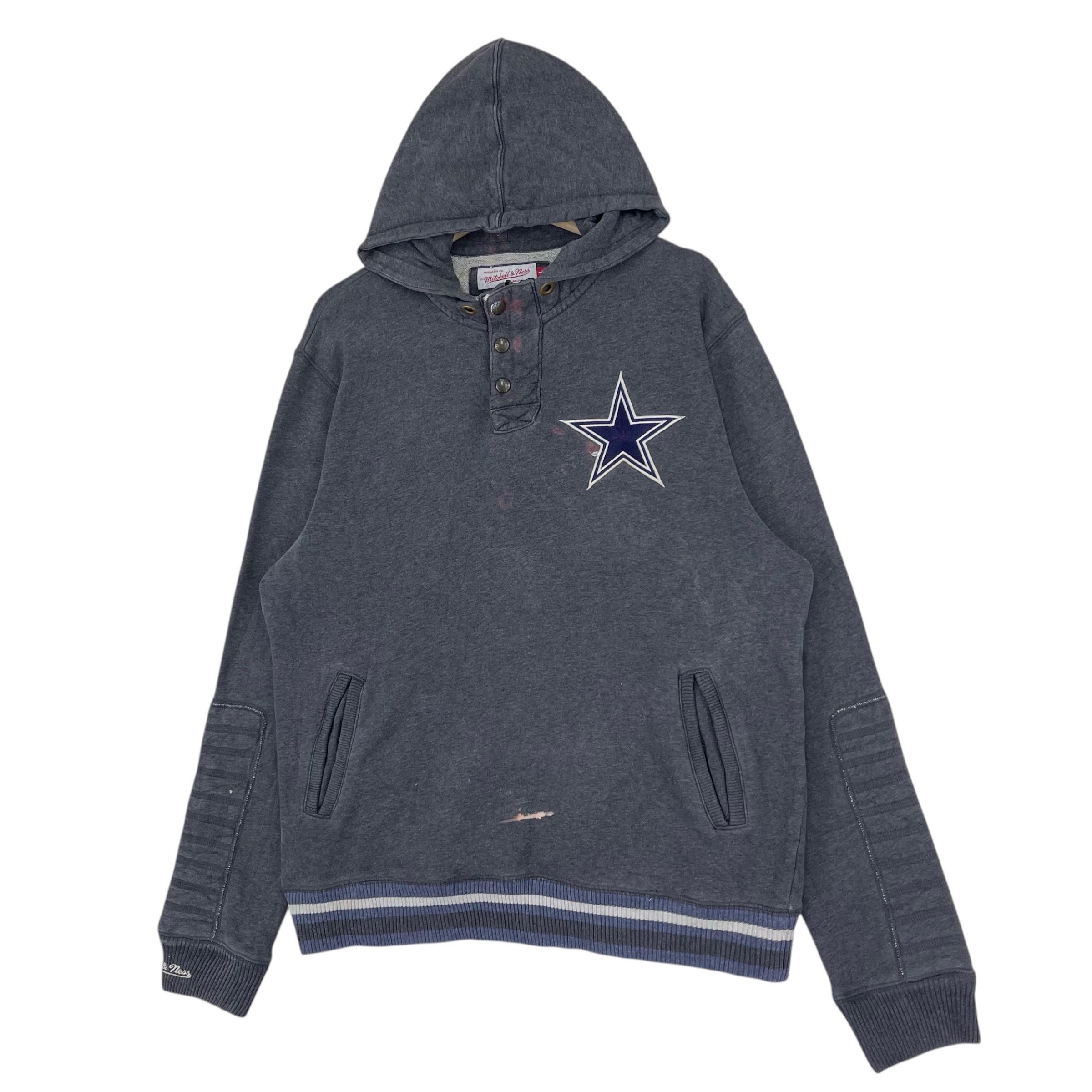 Vintage Mitcell and Ness Sweatshirt Hoodie Zip/button Half
