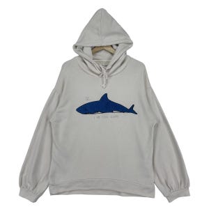 Bluza z kapturem Vintage Marmelode Spell Out Big Logi Sleep Sharks Sleepy Cartoon/Anime Bluza Rozmiar M