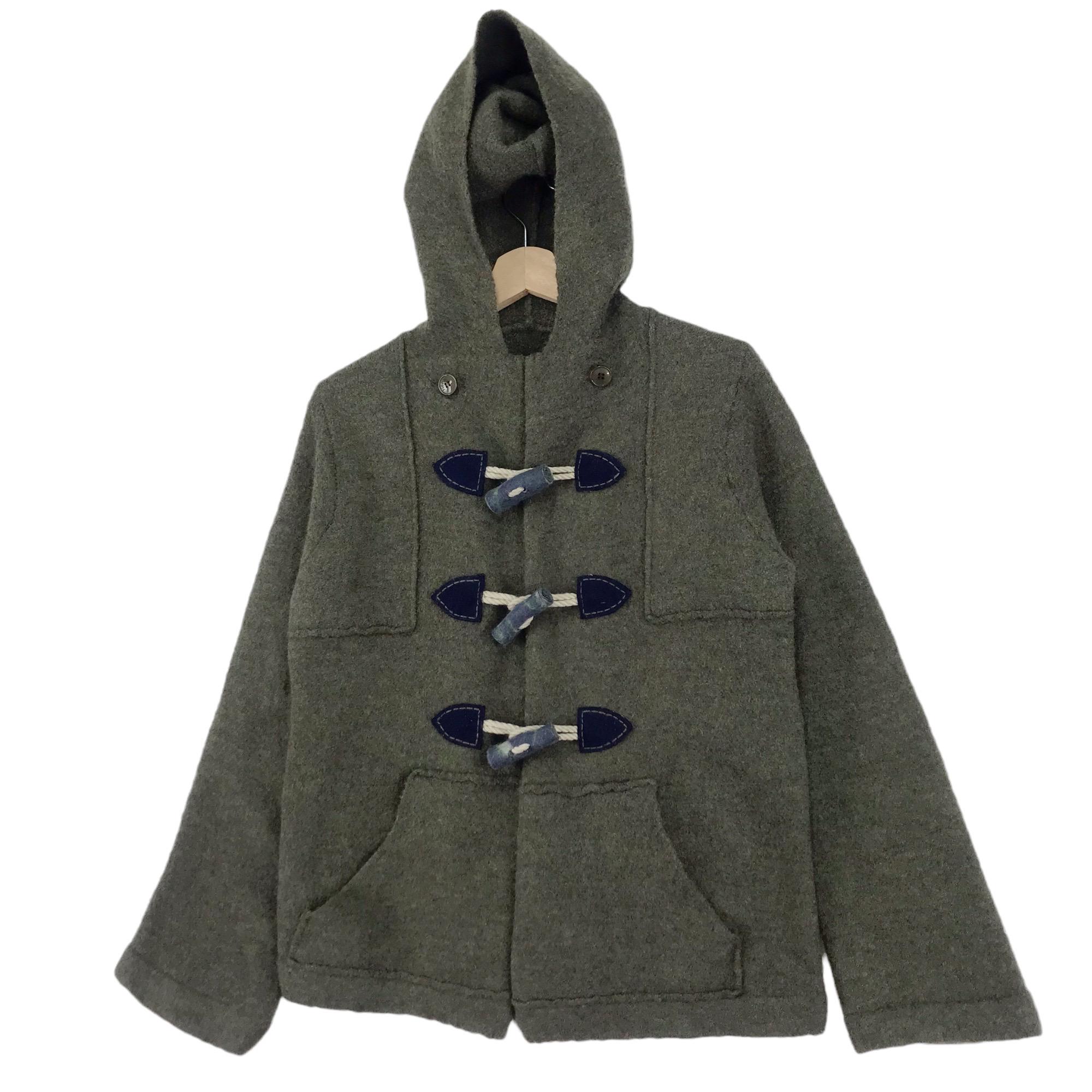 Ne-net Wool Duffle Coat Hoodie Oversized Duffel Coat Full