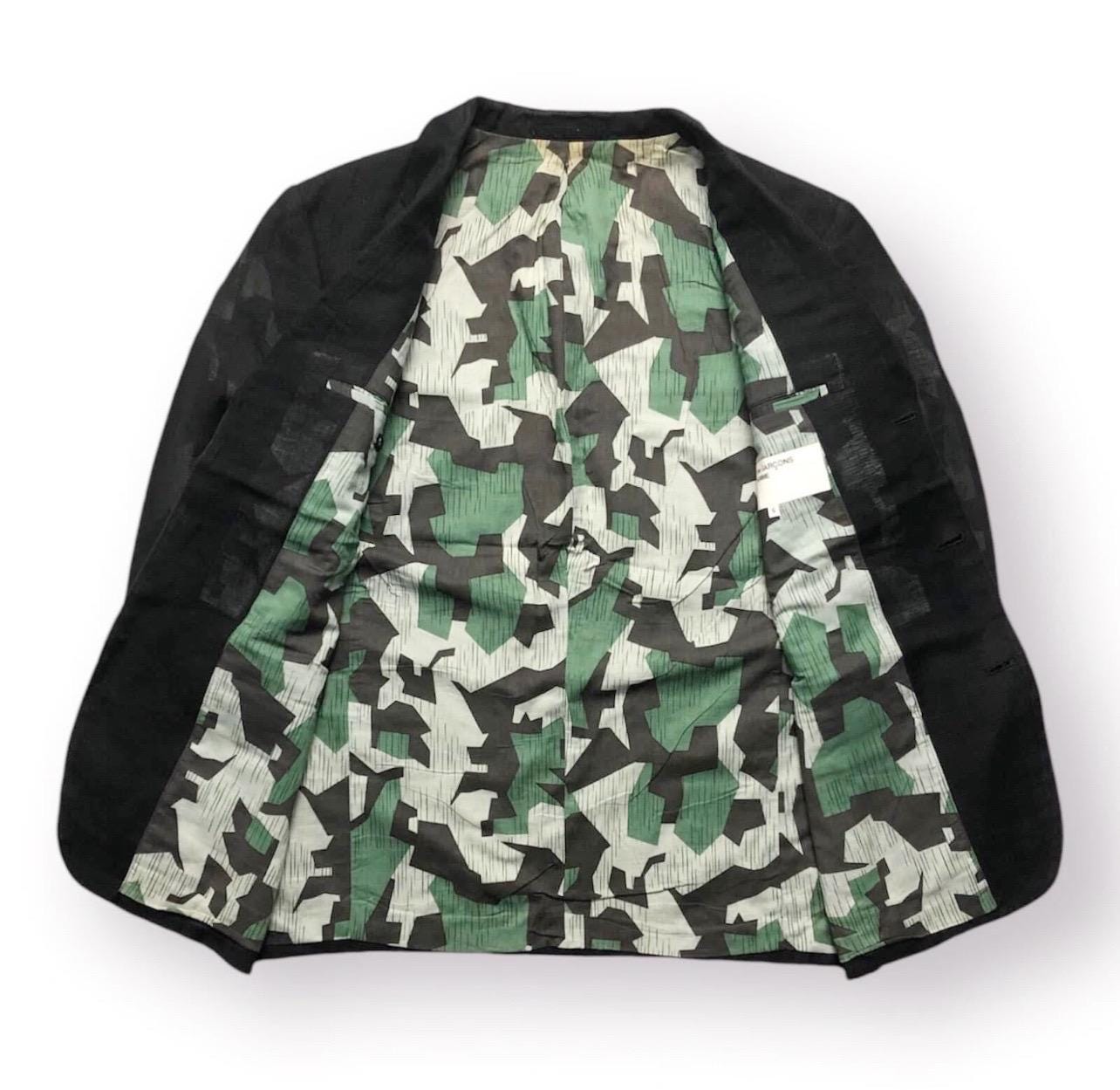 ジャケット・アウター comme des garcon camo mesh coat Rare 1998 Comme Des Garcons Homme Jacket Double Layered Mesh