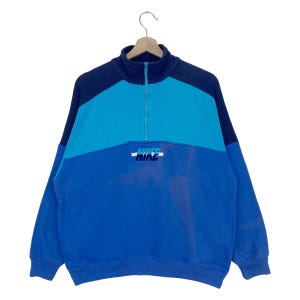 Vintage 90’s Nike Sweatshirt Half Zip Embroidered Big Logo Pullover Sweatshirt Size Medium