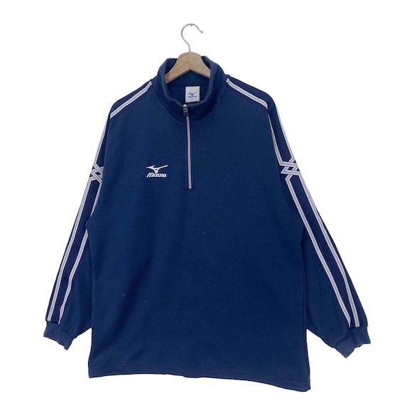 Vintage Mizuno Sweater Half Zipper Side Tape Logo Pullover