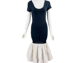 Rare S / S 1995 Jean Paul Gaultier Kleid Rüschen Cocktails Modedesigner Kleid S-M